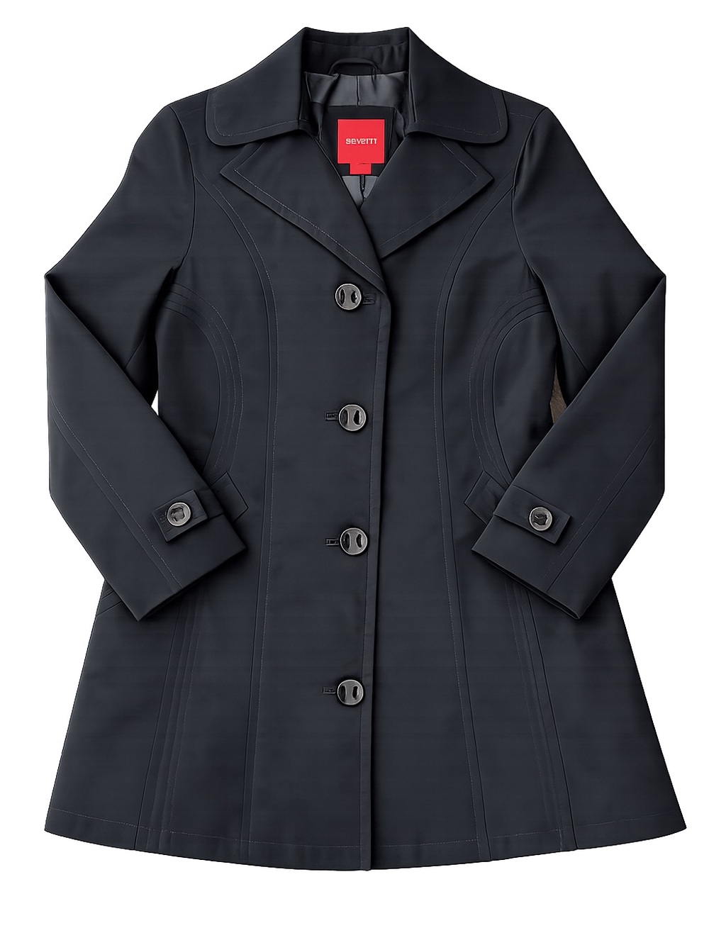 Esprit Black Tailored Trench Coat Size Medium - Y2K, Rain, Car Coat